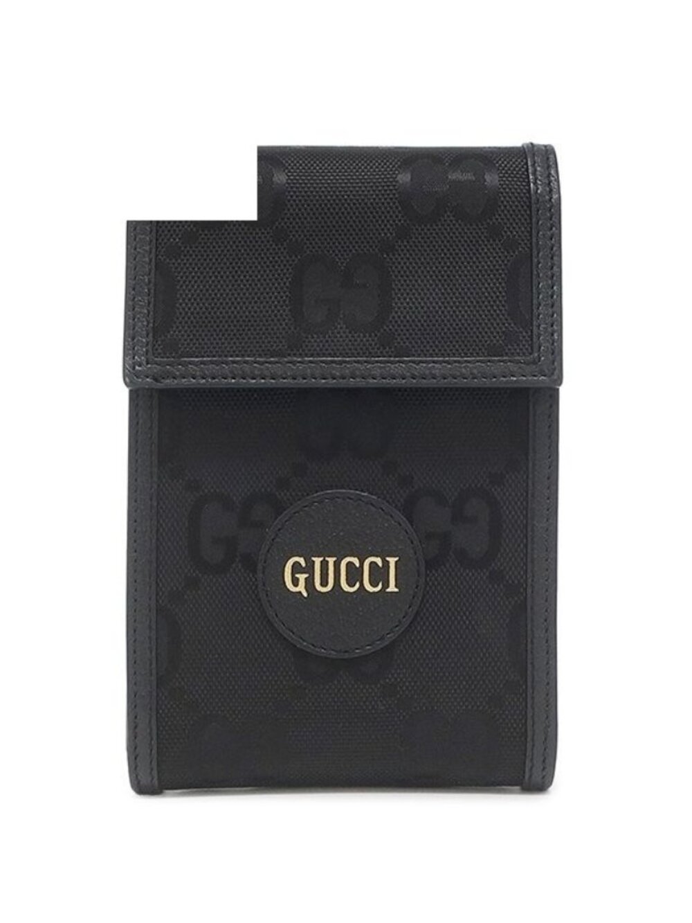 Gucci Shoulder Bag Off the Grid Nylon Leather Black Silver